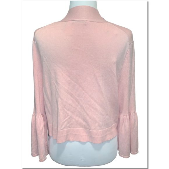 Calvin Klein Bell Sleeve Open Cardigan Sweater Light Pink Size XL NWT - Picture 2 of 7